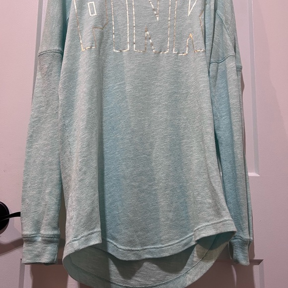 PINK Cut Out Raw Hem Tunic Pullover - Women’s Top - Picture 5 of 5